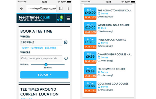 Teeofftimes launch new mobile booking site
