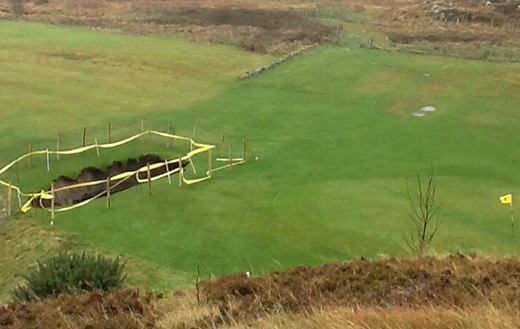 Scotland: Ground opens up on Scottish fairway