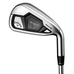 Callaway Golf Silver and Black Rogue ST MAX OS Regular Left Hand Steel 5-sw 7 Golf Irons | American Golf