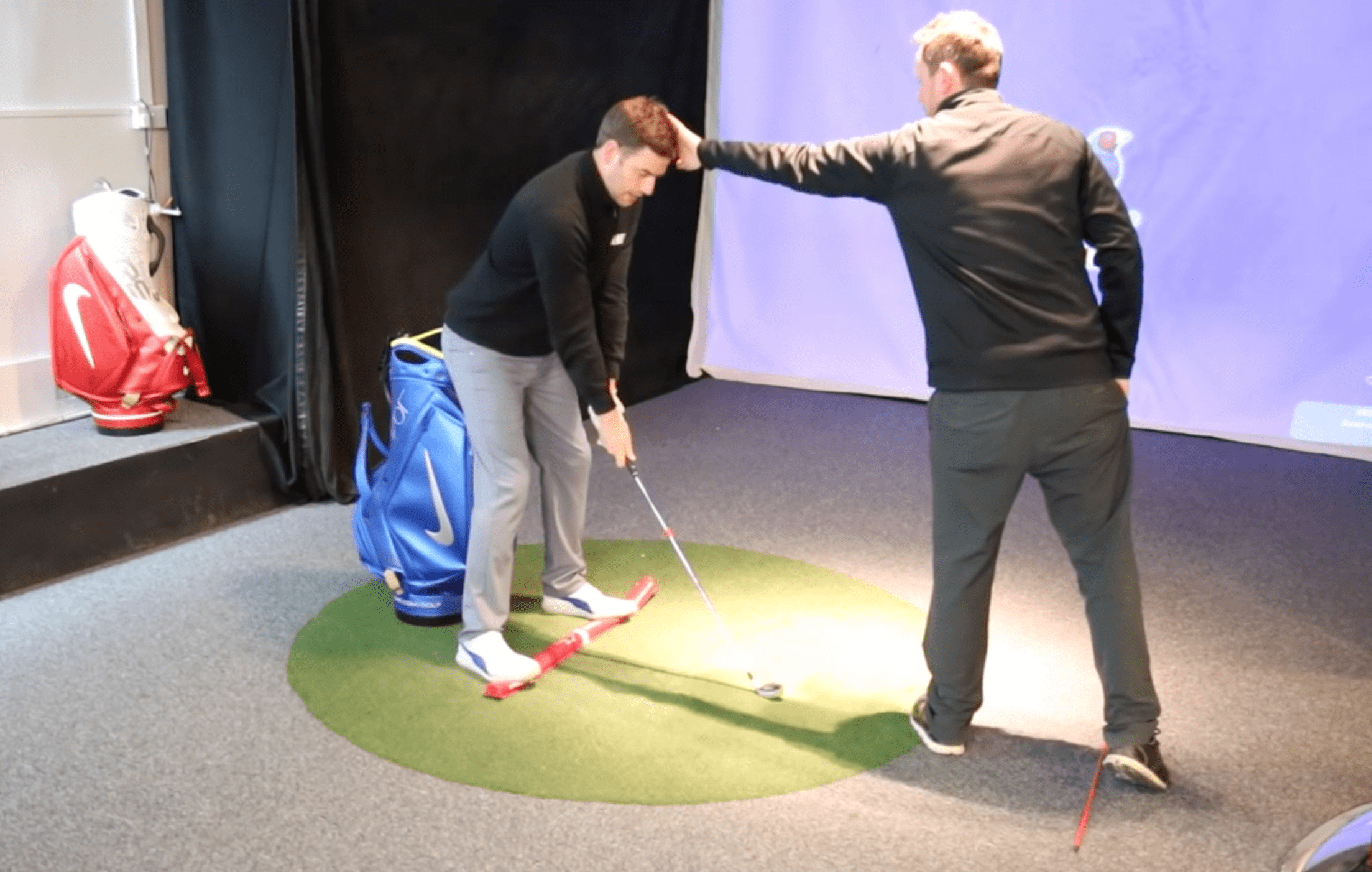 Instruction: Good balance and posture with the driver