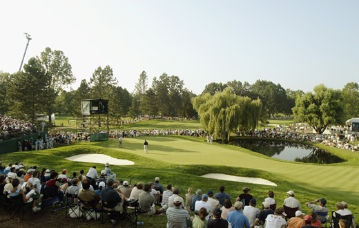 PGA Golf: Select the Sunday pin position on the par-3 15th