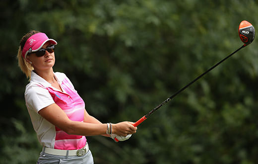 Amy Boulden takes part in the GAC Golf Sail Challenge