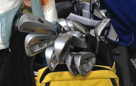 Inside Angel Cabrera's Open bag
