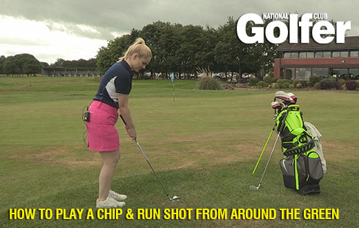 Instruction: How to play a chip and run shot around the green