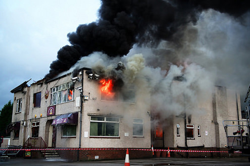 North East: Manchester club destroyed by blaze