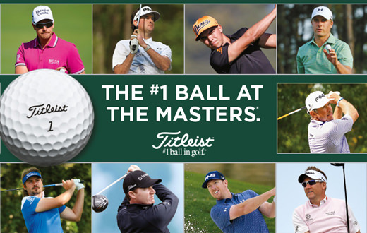 Titleist golf balls remain number one at the 2015 Masters