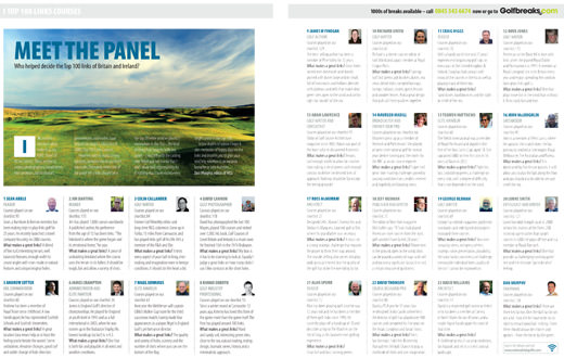 Top 100 links golf courses in GB&I - The panellists