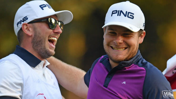 Tyrrell Hatton and caddie Jonathan Bell