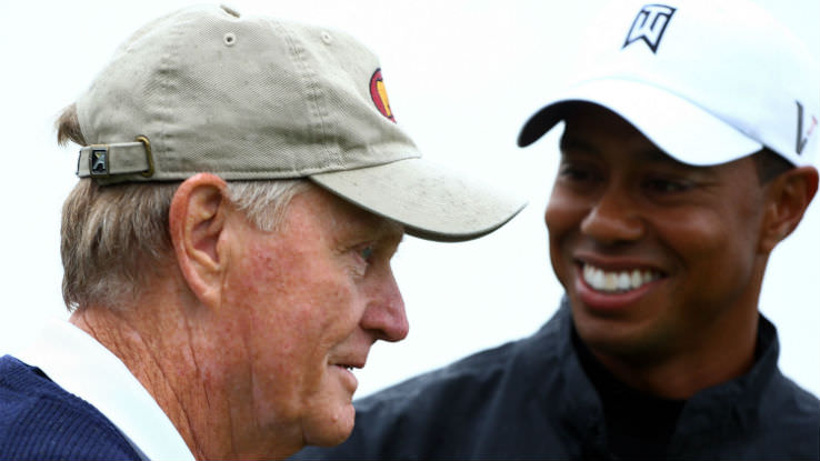 Jack Nicklaus and Tiger Woods