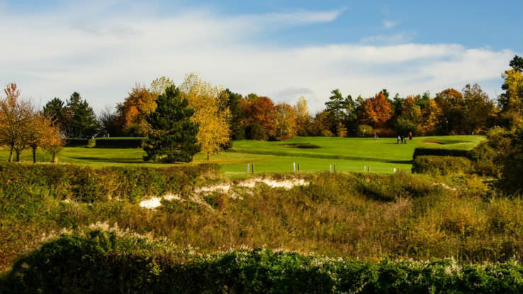 Gog Magog Golf club 2nd hole tee shot