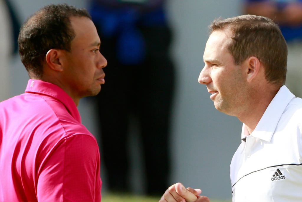 Tiger Woods and Sergio Garcia