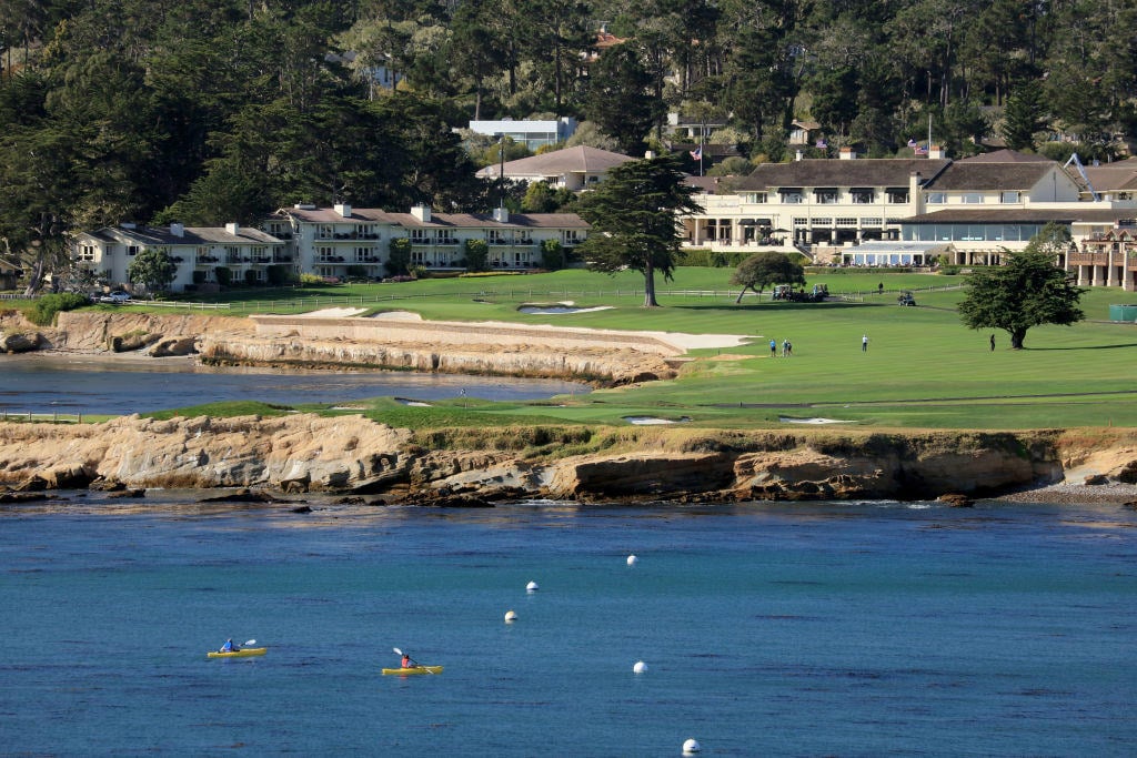 Pebble Beach Golf Links overlooking the ocean