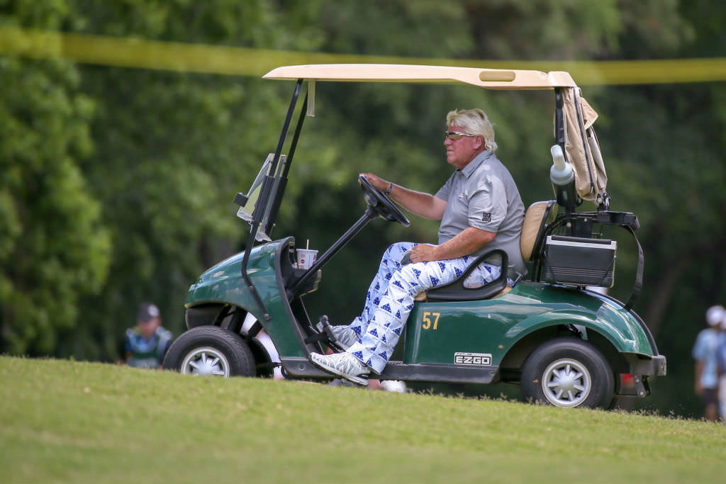 John Daly on a buggy