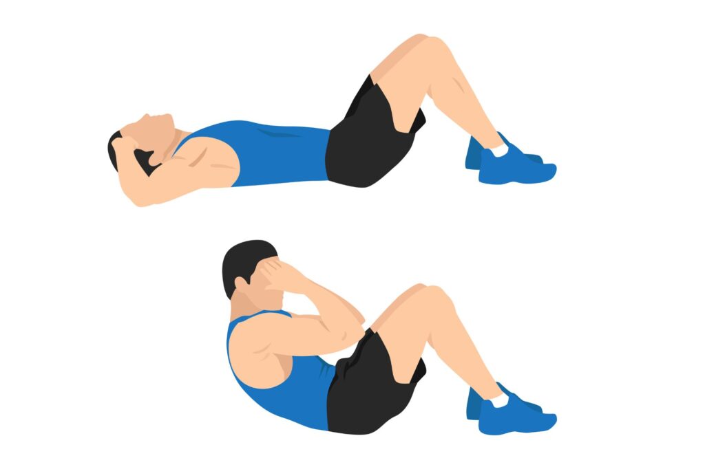 sit up demonstration
core workout for golfer's