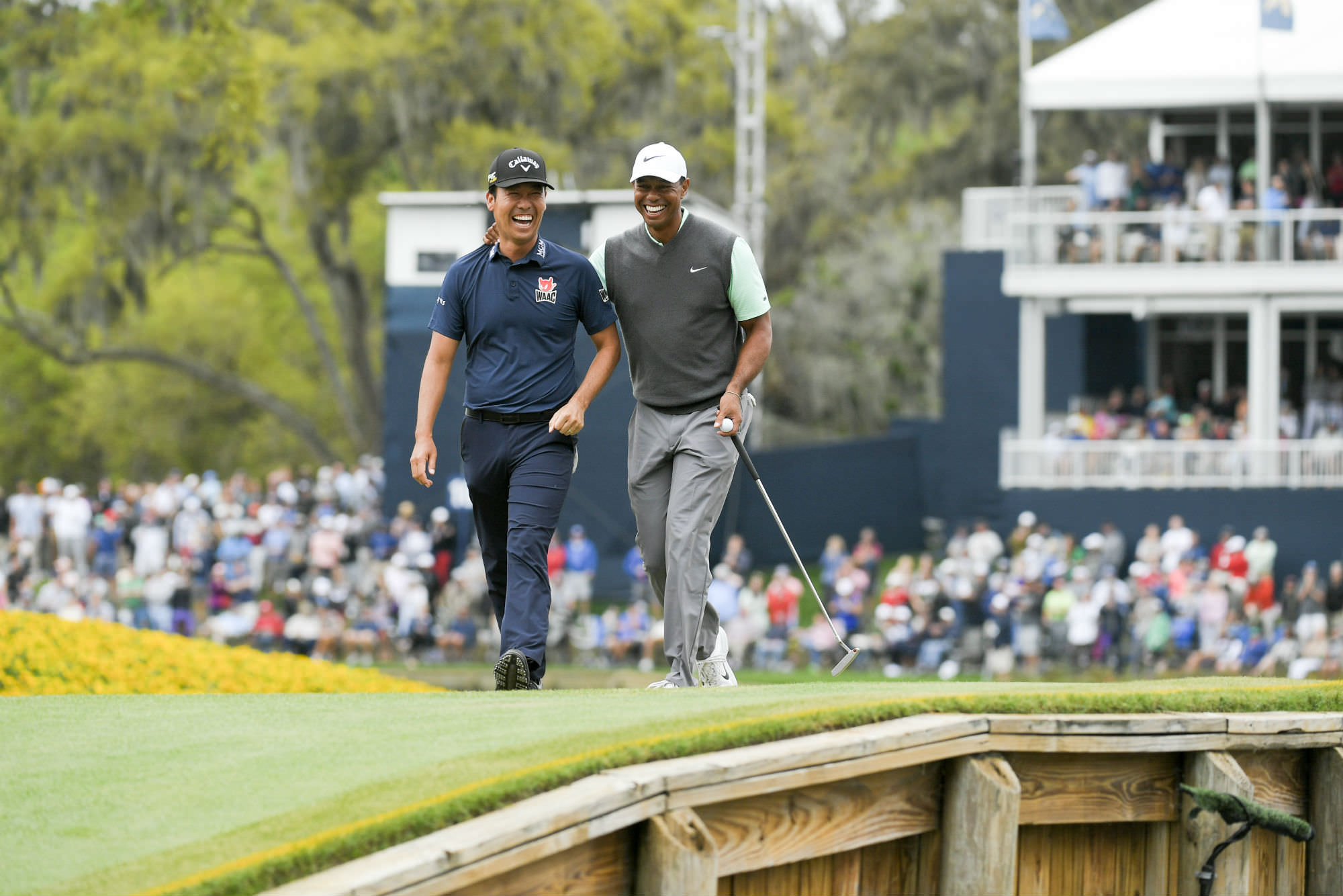 Kevin Na and Tiger Woods