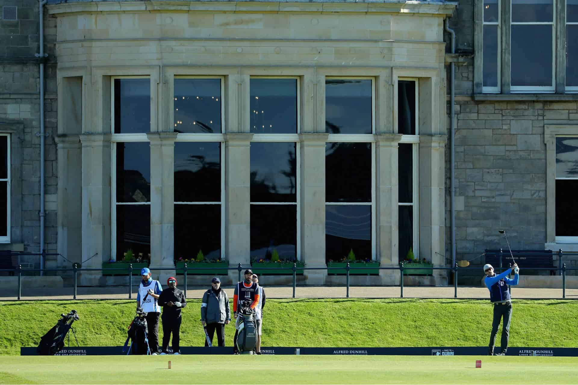 1st tee shot St Andrews Old Course
