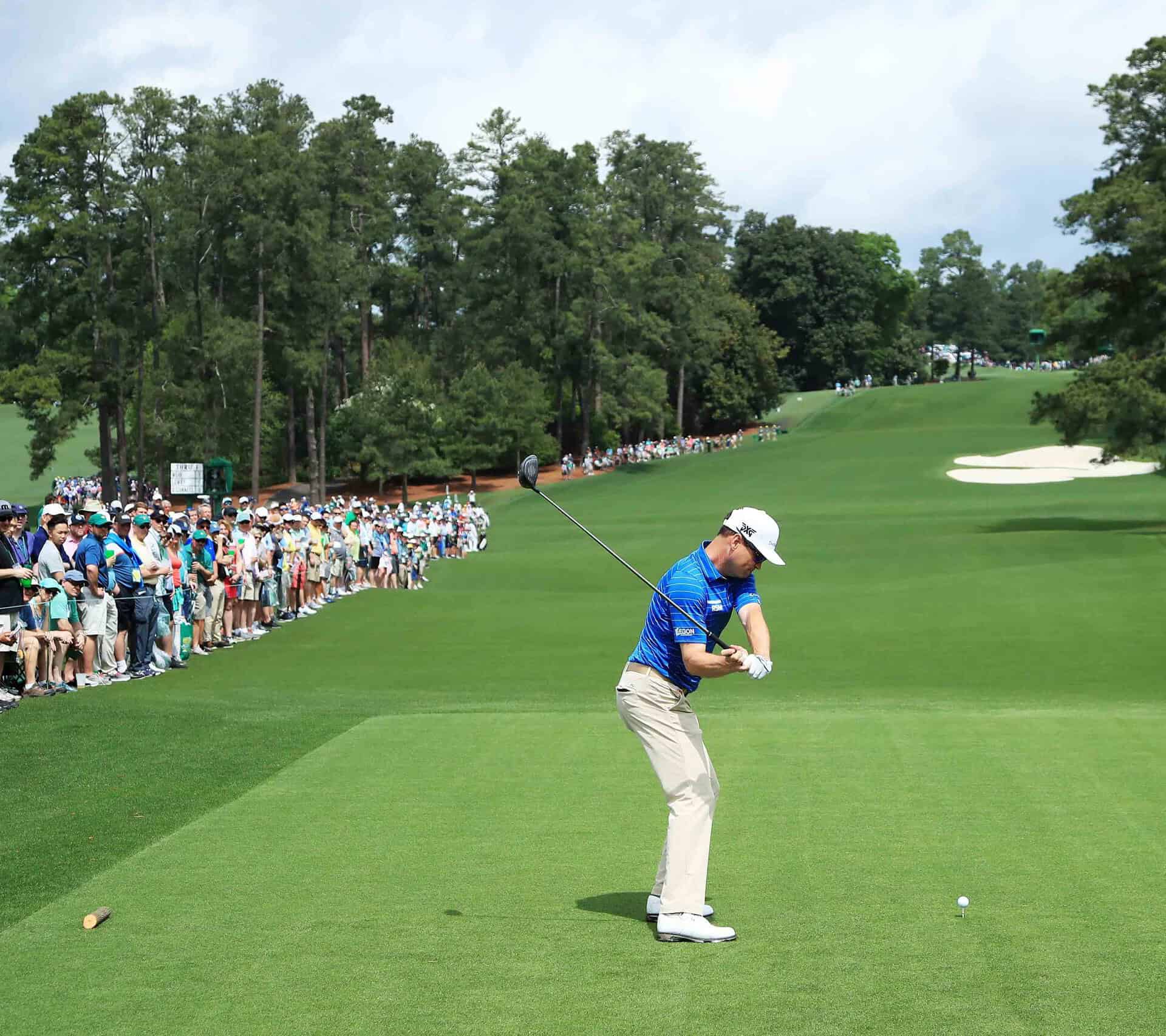 hit ball on practice swing