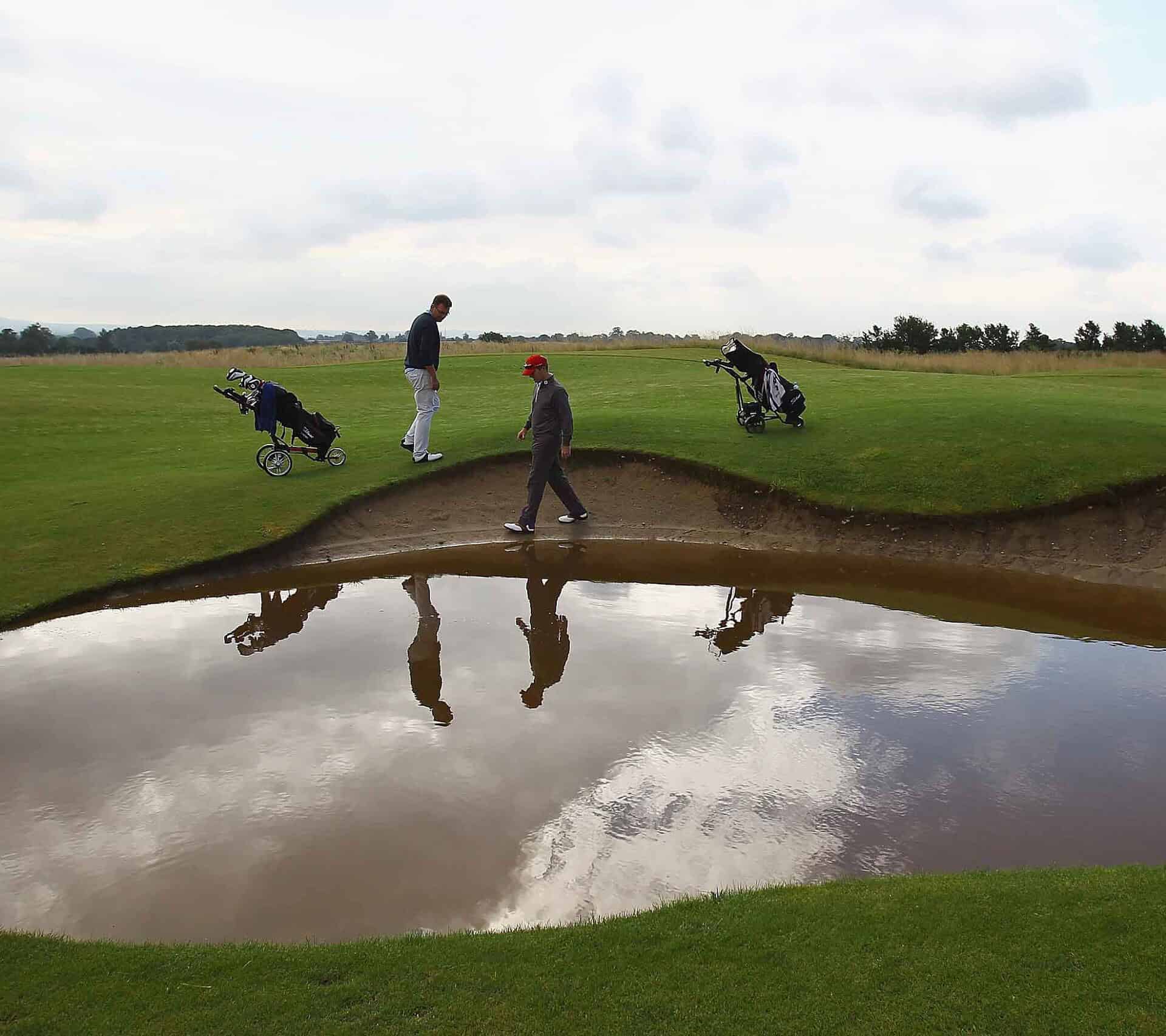 Flooded bunker rule Can my club make all bunkers GUR?