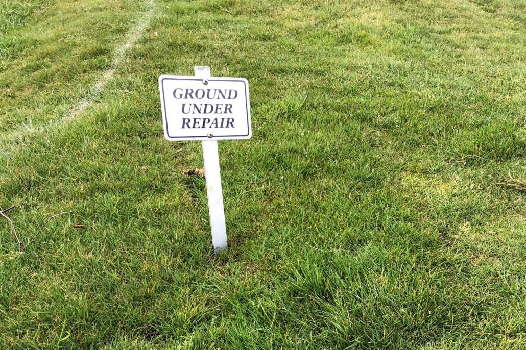 Ground Under Repair sign