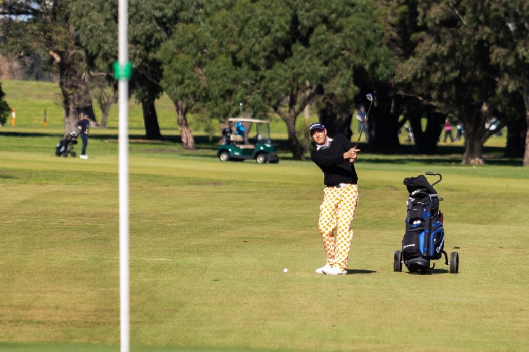 practise on the golf course