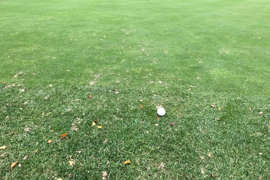 Can I move sand from the line of my putt?