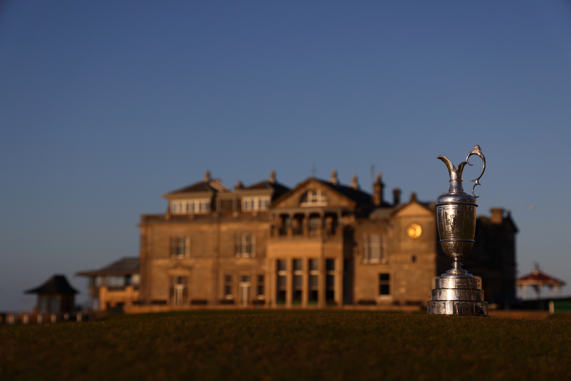The Claret Jug and the R&A clubhouse