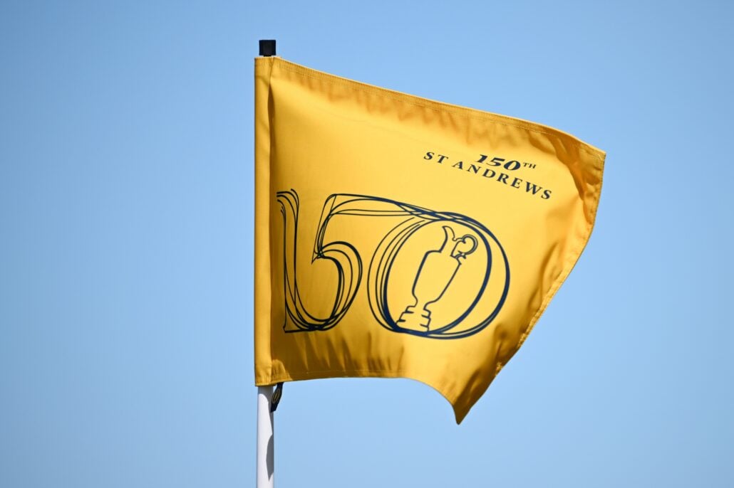 A hole flag from the 150th Open at St Andrews | Source: Getty Images 