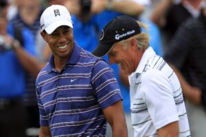 Tiger Woods and Greg Norman