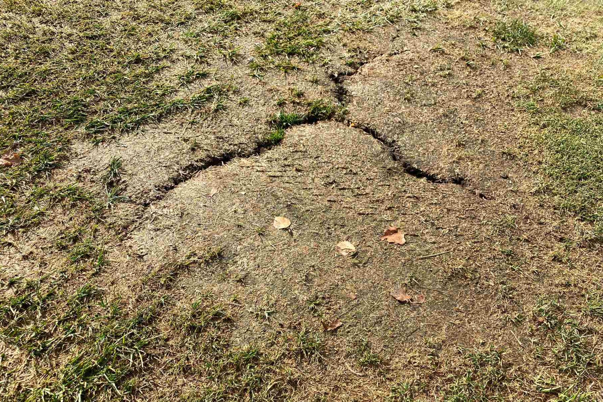 Crack in ground