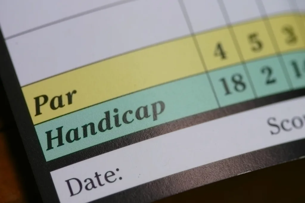 golf scoring rules handicaps on scorecards