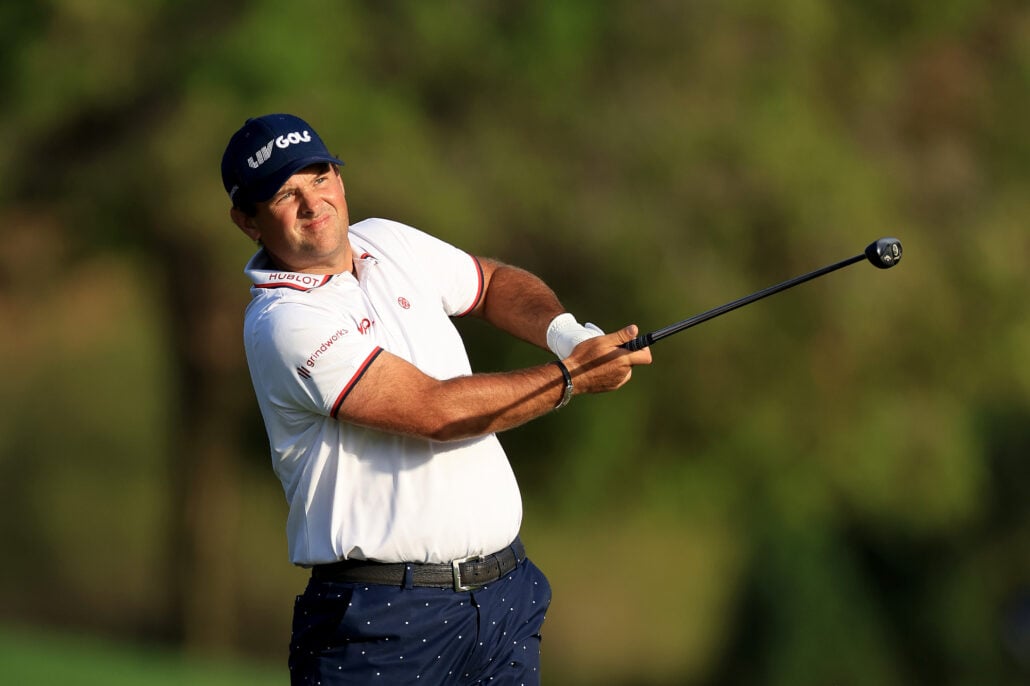 Patrick Reed at the Hero Dubai Desert Classic on the Majlis Course at Emirates Golf Club | Source David Cannon/Getty Images