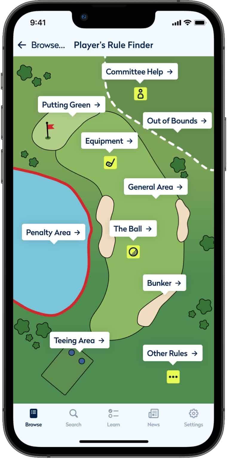Rules of Golf app