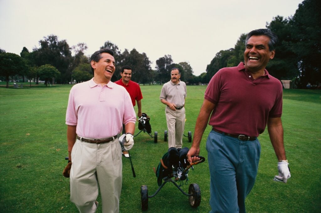 Golfers enjoying a round