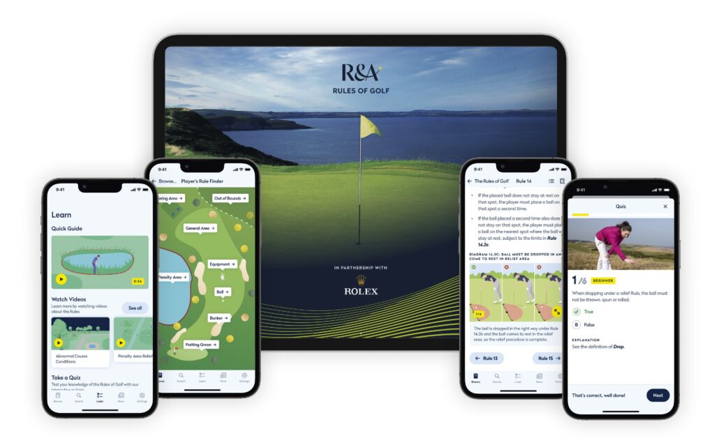 The Rules of Golf app which means you'll never get caught out