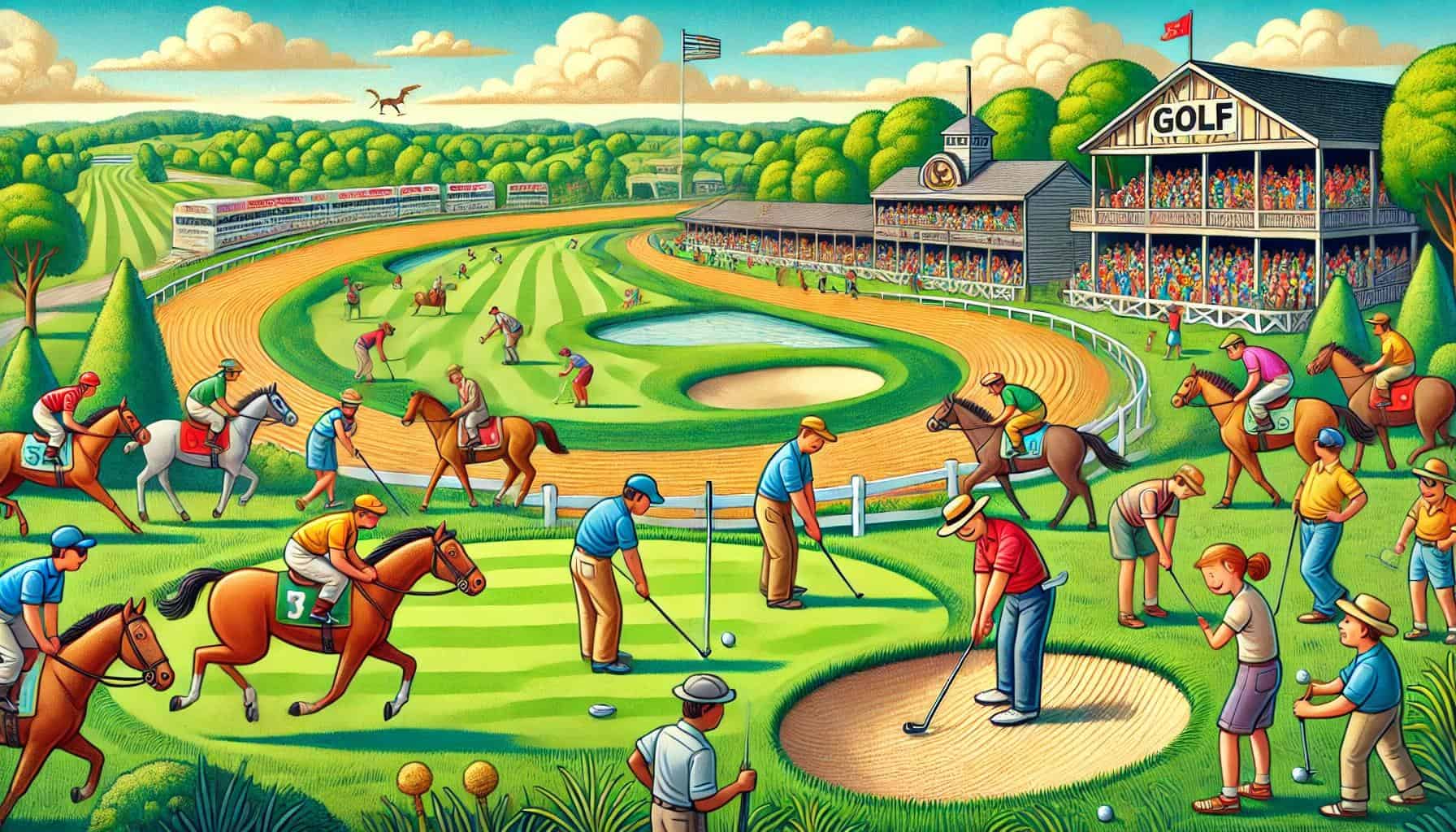 Golf courses at horse racecourses