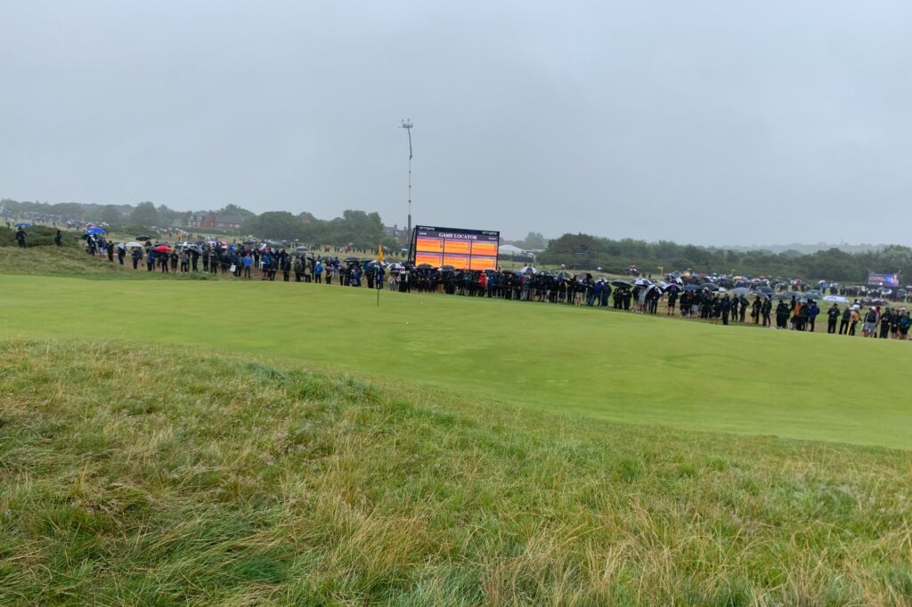 inside the ropes at the open
