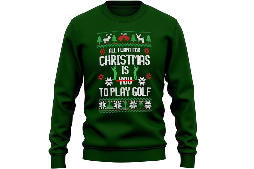 golf christmas jumper