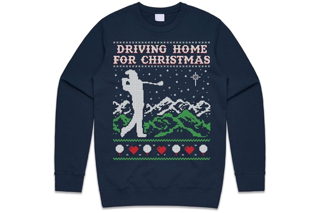 golf christmas jumper