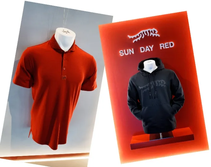 tiger woods sun day red