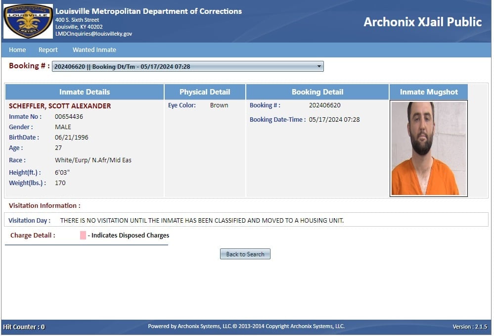 scottie scheffler police