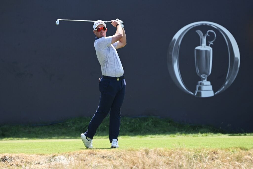 Lucas Herbert of Australia tees off on the first hole during Day One of the The 154th Open Championship at Royal Birkdale on July 16, 2026 in Southport, England. (Photo by Charlie Crowhurst/R&A/R&A via Getty Images)