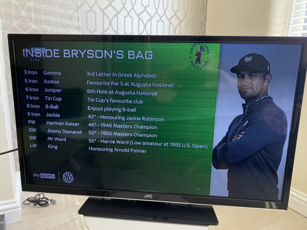 Bryson DeChambeau golf clubs