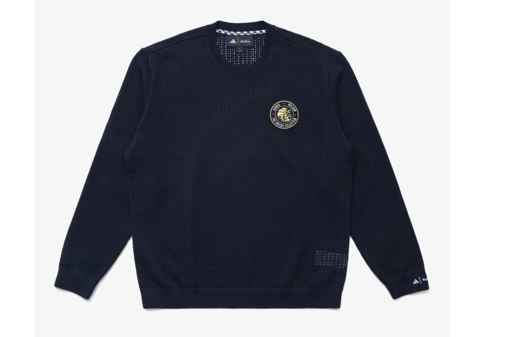 メンズウェア MALBON GOLF X WDS CREW NECK SWEAT Malbon Golf Evergreen GD Crewneck Sweatshirt Black
