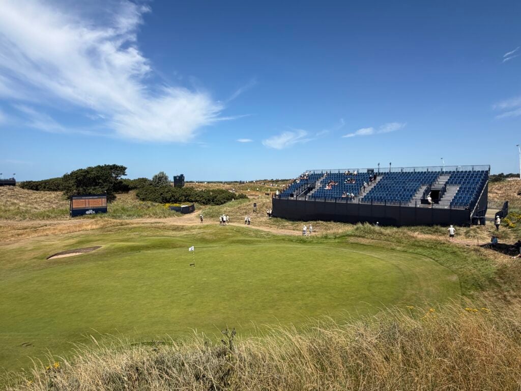 The grandstands at The Open at Royal Birkdale can be a magnet for golf balls | Source: NCG Temporary Immovable Obstructions
