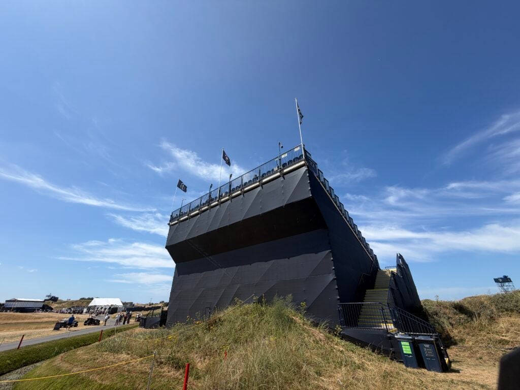 The back of a grandstand at The Open at Royal Birkdale | Source: NCG temporary immovable obstructions