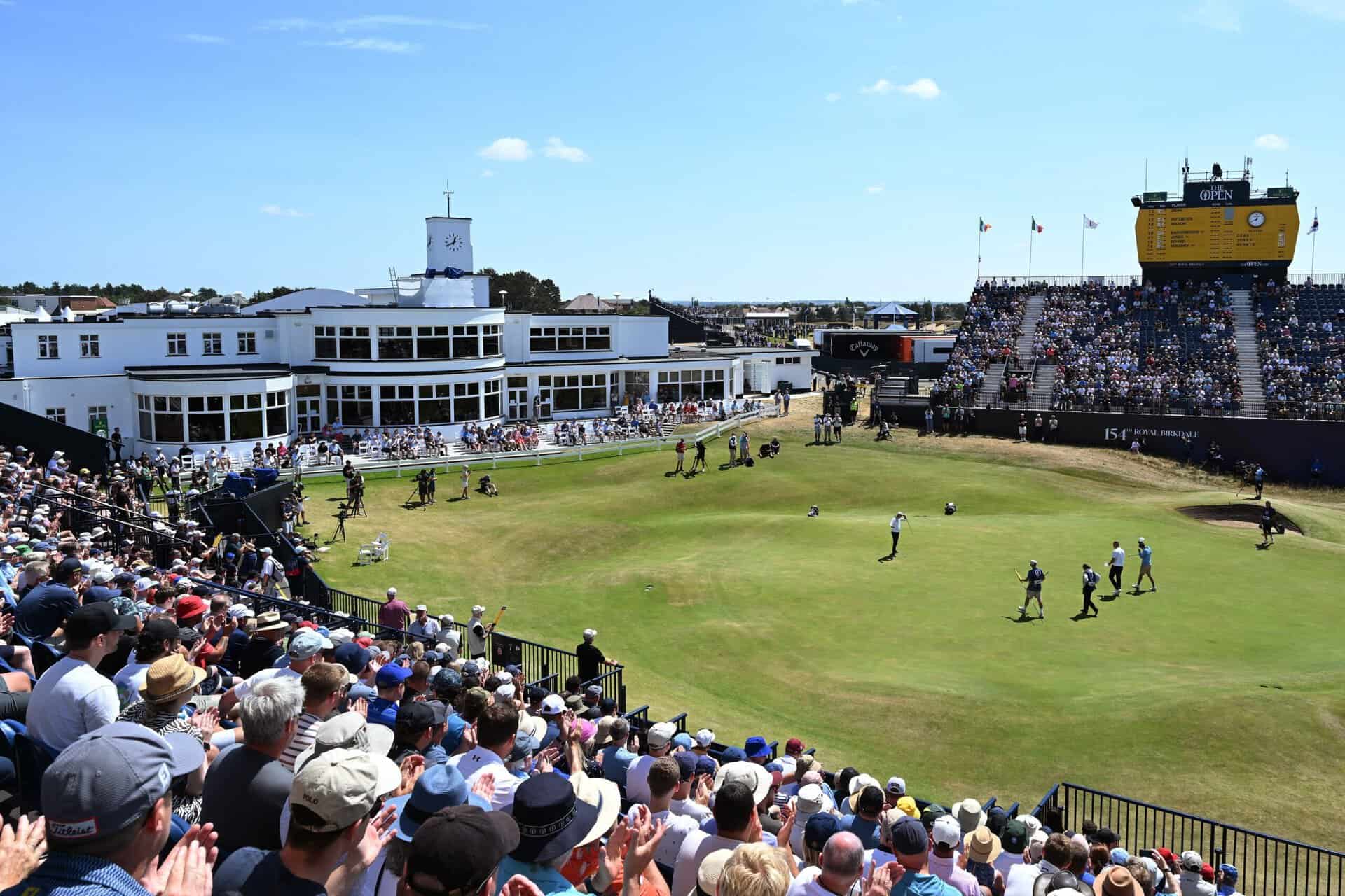 Matti Schmid of Germany putts on the 18th green during the Last-Chance Qualifier, prior to The 154th Open Championship at Royal Birkdale on July 13, 2026 in Southport, England. (Photo by Tom Shaw/R&A/R&A via Getty Images) temporary immovable obstructions