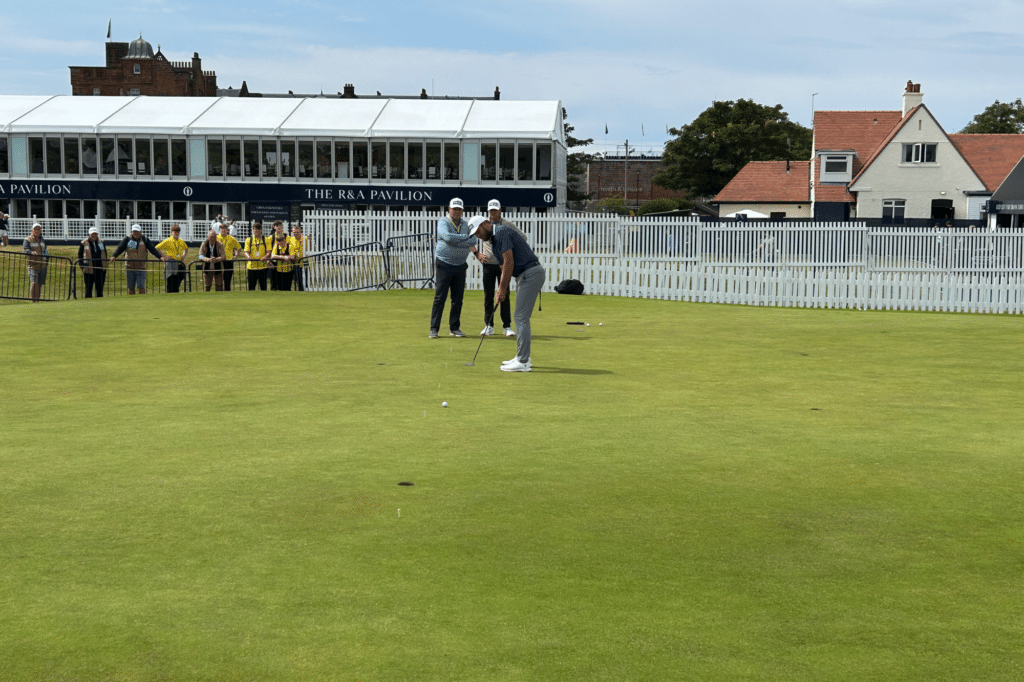 Distance control putting drill.