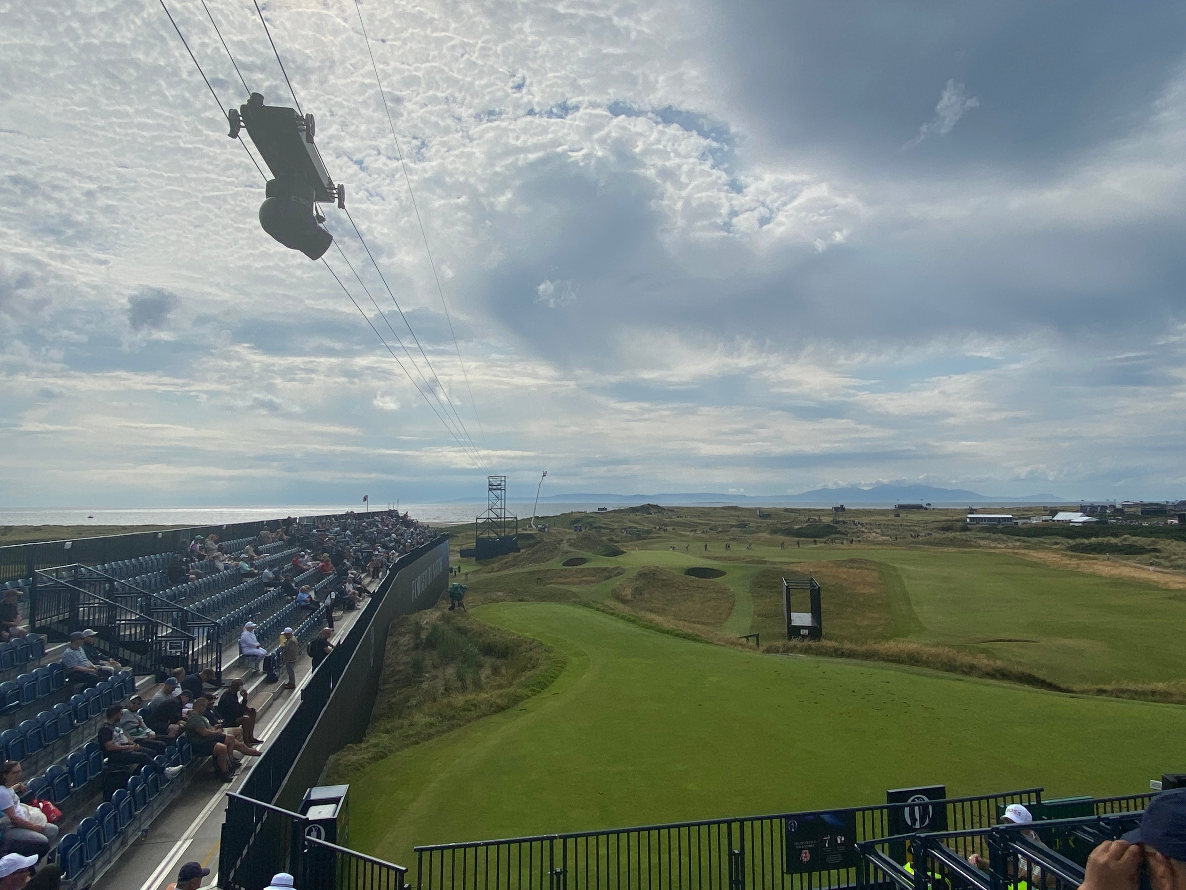 8 surprising rules you’ll only see at The Open 5 The wire camera that was above the Postage Stamp hole at The Open at Royal Troon in 2024 | Source: NCG