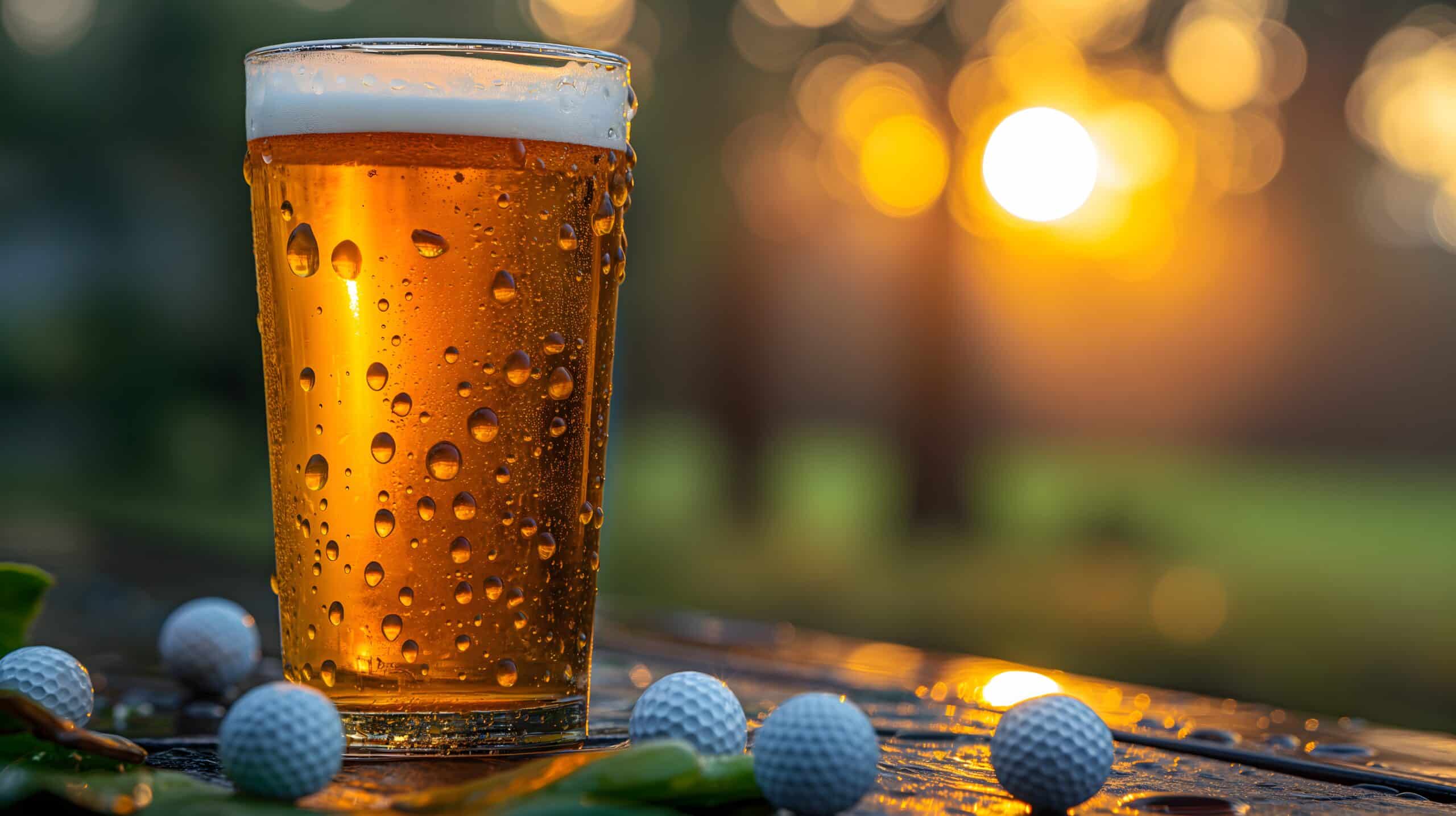 drinking on golf course