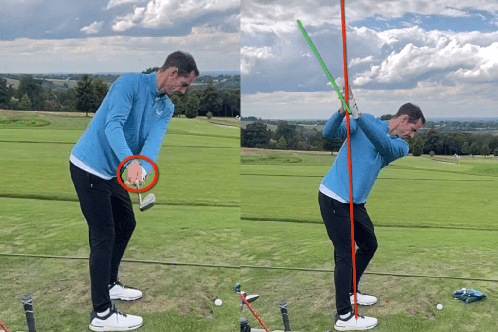 andy murray golf swing